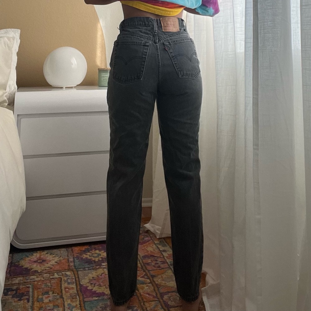 High Waisted 512 Vintage Levi Faded Black